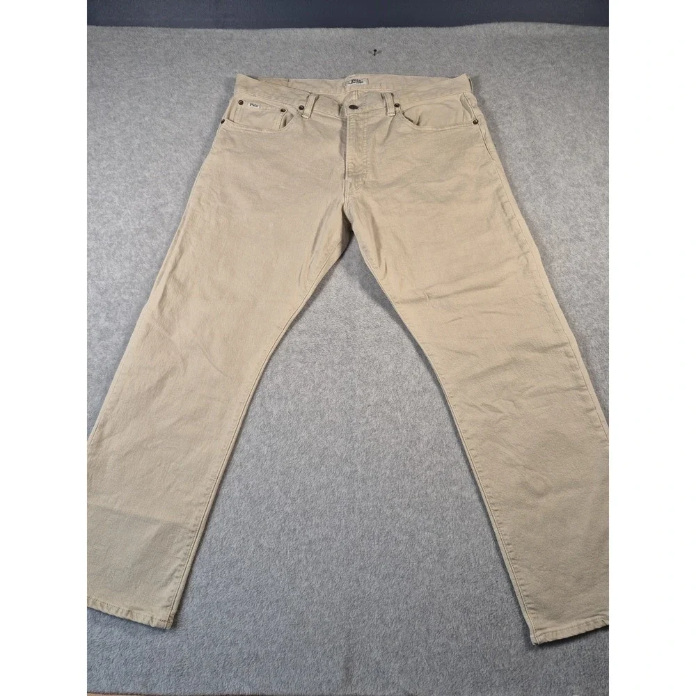 Polo Ralph Lauren Jeans Mens 36x30 Khaki Straight Fit Casual